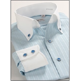 Light Blue Pure Cotton Business Casual Groom Shirts