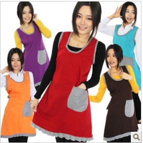 Sleeveless With A Pocket Knee-length Aprons