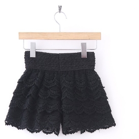 Black Lace With Many Layers Women's Shorts