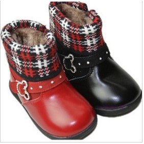 Flat Bottom Leather Waterproof Baby Boots