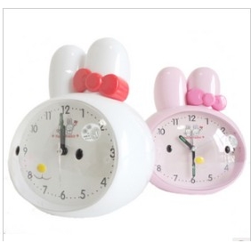 Rabbit Shape With Voice Lazy Man Table Clocks