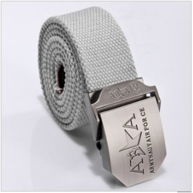 Gray Canvas With Buckles Belts