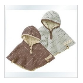 Cloak Shape With Small Dots Super Soft Children's Coats