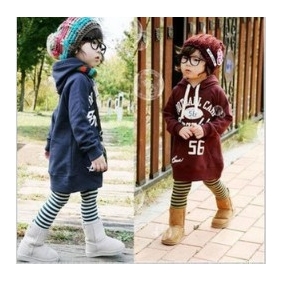 Long Style Cotton & Polyester Cold Resistant Children's Coats