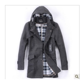 Light Black Long Sleeve Cold Resistant Men's Jackets & Coats