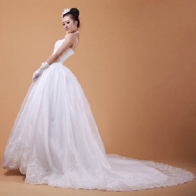 Court Train Halter Organza Beach Wedding Dresses