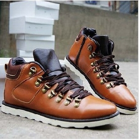 Pointed Style Pure Color Shallow Brown Men's Casual Shoes