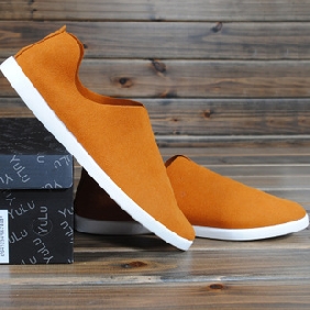 Canvas Breathable Orange Men's Casual Shoes