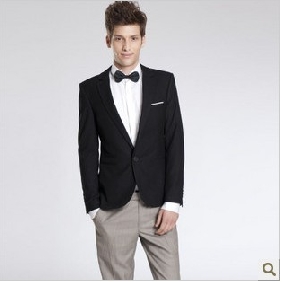 With Tie Polyester Pure Plain Men's Suits