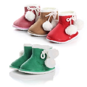 Wool Thicken With Two Balls Baby Boots