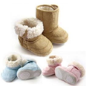 Cotton Soft Bottom Pure Color Baby Boots