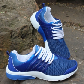Blue Breathable Net Style Men's Casual Shoes
