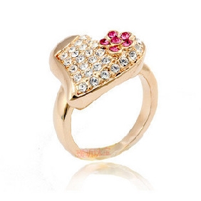 Heart Shape Colorful Diamond Good Design Wedding & Engagement Rings