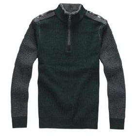 Stand Collar Thicken Neck With Zipper Men's Sweaters
