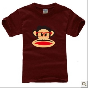 Red Wine With Monkey Picture Large Size Men's T-Shirts