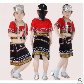 Short Sleeve Red & Black Thicken Ethnic Clothing