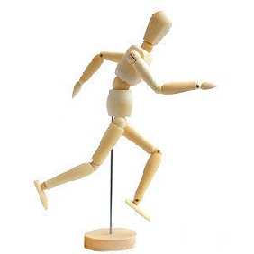 Wood Running Shape Can Bend And Rotate Action Figure