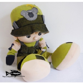 Green Cloth Wool Cute Action Figure