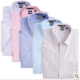 Stripes Short Sleeve With Button Men's Shirts