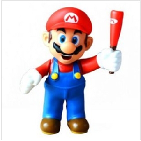 Red & Blue Plastic Super Mario Bros Dolls
