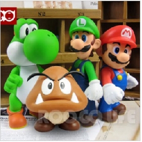 Four Styles To Choose Plastic Super Mario Bros Dolls