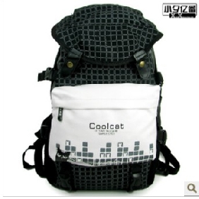 Dark Green White With Net Nylon Hiking Backpacks