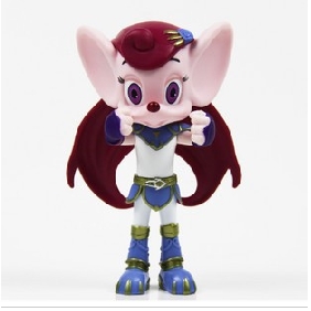 Red Pink Cat Shape Medium Size Action Figure