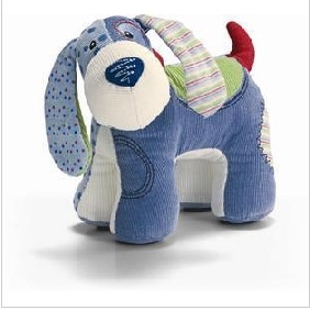Sky Blue Dog Shape With PP Cotton Stuffed & Plush Animal