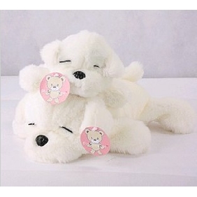 White Dog Shape Mini Size Stuffed & Plush Animal