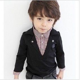 Black Long Sleeve With Buttons Children's Shirts