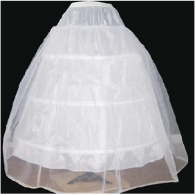 White Two Layers Ankle Length Bridal Petticoats