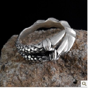Silver Dragon Shape Men's Wedding Rings