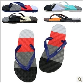 Anti Slip With Stripes Rubber Men's Flip Flops