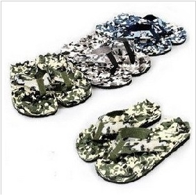 Camouflage Beach Rubber Men's Flip Flops