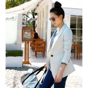 One Button Sim Suit Style Women's Tank Tops