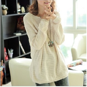 Beige Long Style Loose Women's Tank Tops