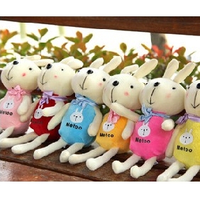 Ivory Rabbit Shape Many Colours Stuffed Plush Animal