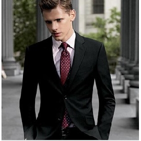 Casual Two Buttons Cotton Men's Suits