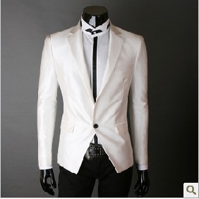 White One Button Fashion Slim Men's Suits