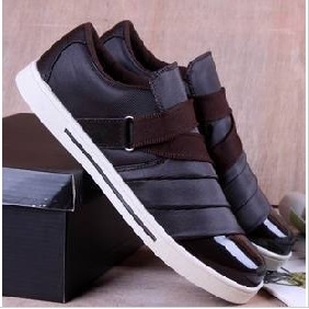 With Stripes Fashion PU Leather Men's Casual Boots