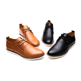 Lace Up Leather Fashion Men's Casual Boots