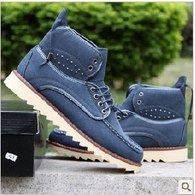 Round Head Flat Bottom Canvas Men's Casual Boots