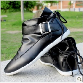 With Button Leather Anti Slip Men's Casual Boots