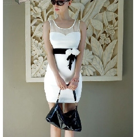 White Sleeveless Mini Dresses