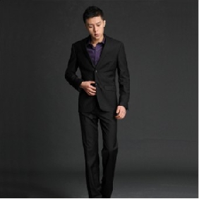 Black Single Breasted Business Men's Suits