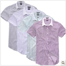 With Buttons Short Sleeve Casual Men's Shirts