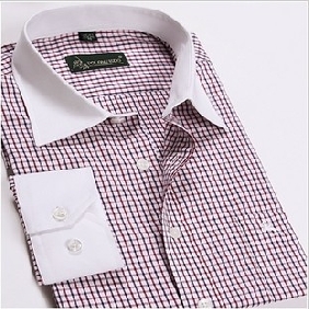 With Lattice Blue Long Sleeve Men's Shirts