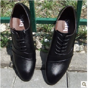 Black Leather Lace Up Men's Dress Shoes