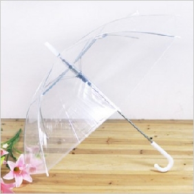 White Transparent With Handle Umbrellas