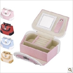 Portable Mirror In Bag Style Jewelry Boxes